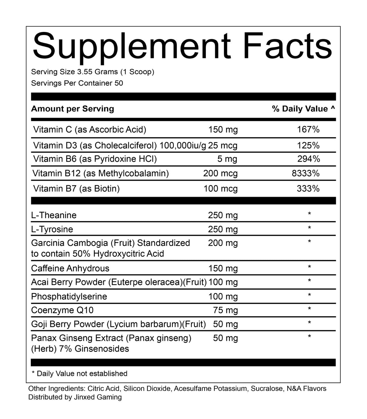 Lemon Lime Nootropic Energy Supplement - Jinxed Gaming